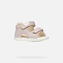 Geox sandale fete cu scai 18-26 Macchia Rose/Off White