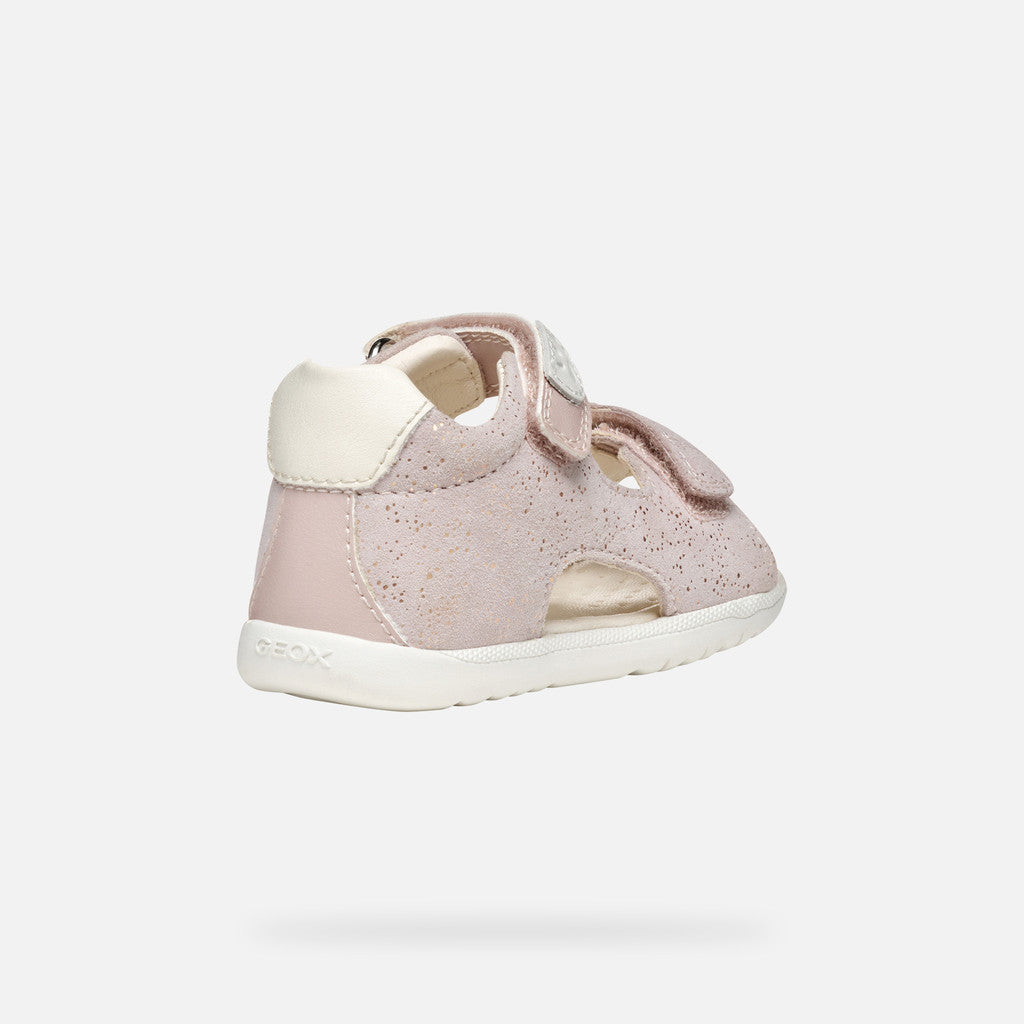 Geox sandale fete cu scai 18-26 Macchia Rose/Off White