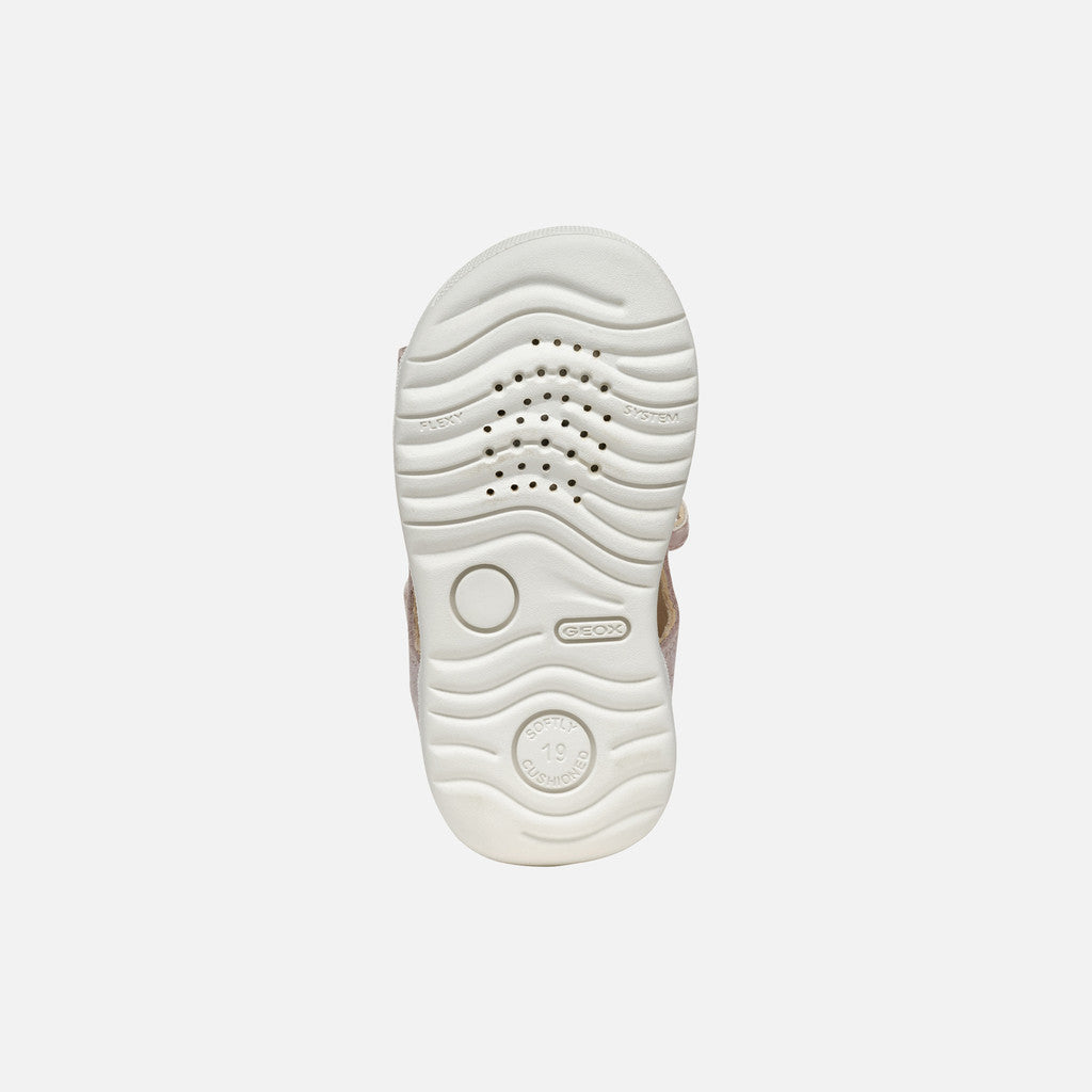 Geox sandale fete cu scai 18-26 Macchia Rose/Off White