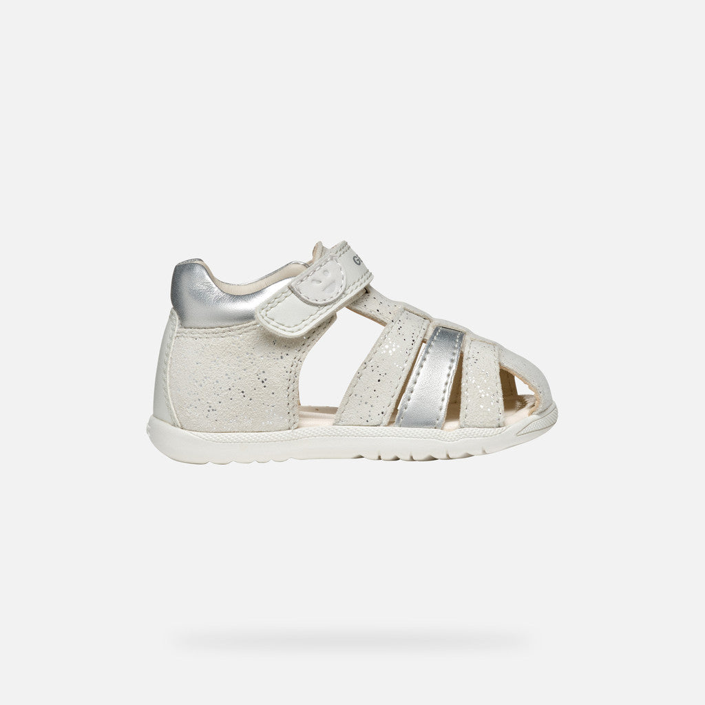 Geox sandale fete cu scai 18-26 Macchia White/Silver