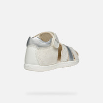 Geox sandale fete cu scai 18-26 Macchia White/Silver