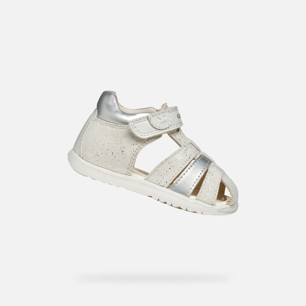 Geox sandale fete cu scai 18-26 Macchia White/Silver