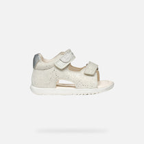 Geox sandale fete cu scai 18-26 Macchia White/Silver
