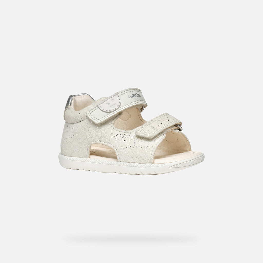 Geox sandale fete cu scai 18-26 Macchia White/Silver