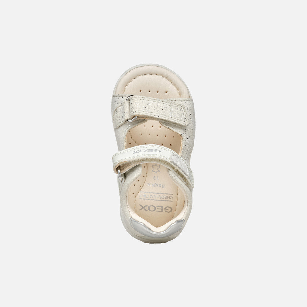 Geox sandale fete cu scai 18-26 Macchia White/Silver