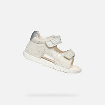 Geox sandale fete cu scai 18-26 Macchia White/Silver