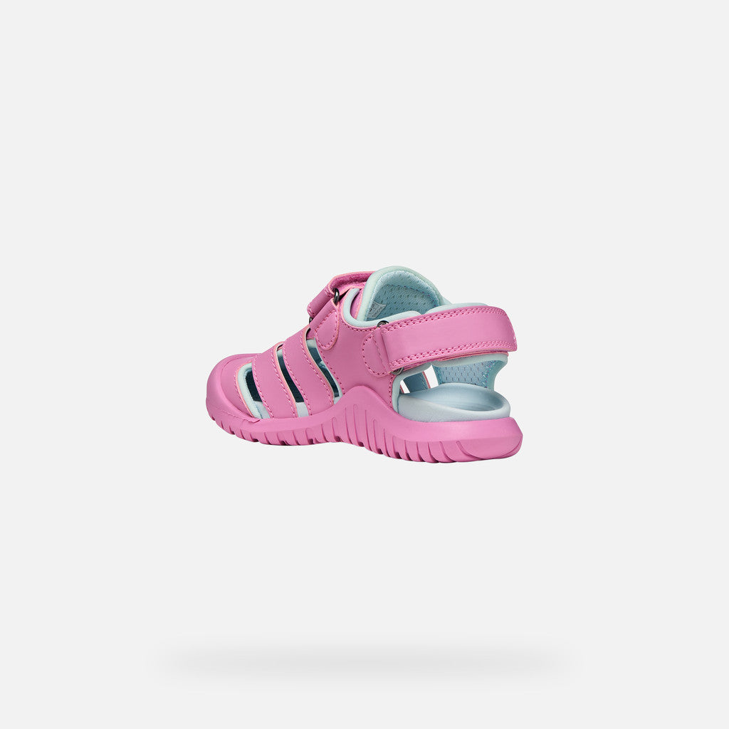 Geox sandale fete Fusbetto Pro Junior Quick Dry Water-resistant 26-34 Dark Pink/Aqua