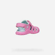 Geox sandale fete Fusbetto Pro Junior Quick Dry Water-resistant 26-34 Dark Pink/Aqua