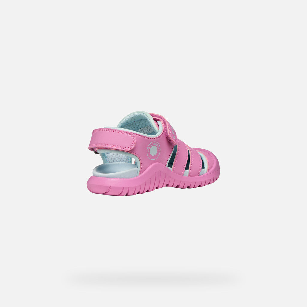 Geox sandale fete Fusbetto Pro Junior Quick Dry Water-resistant 26-34 Dark Pink/Aqua