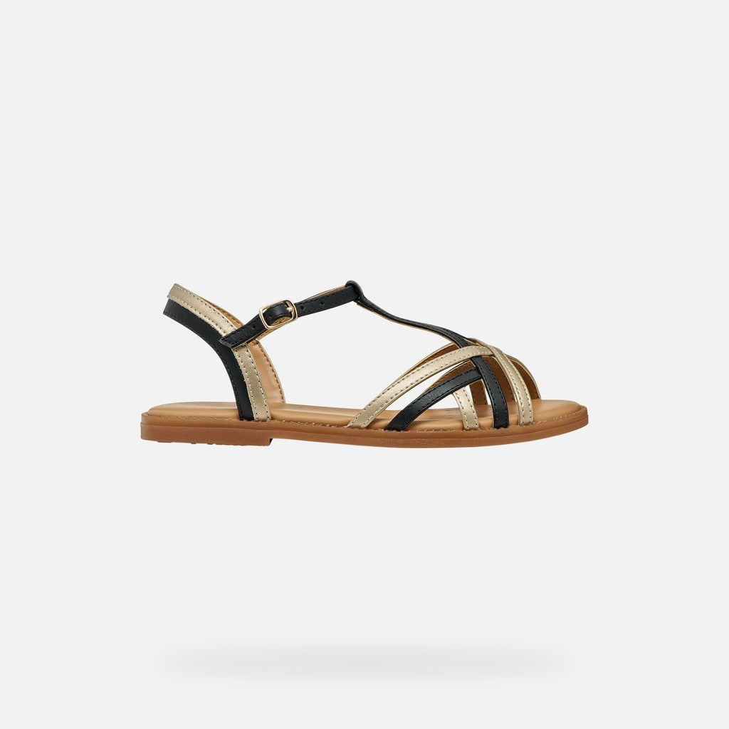 Geox sandale fete Karly 28-36 Black/Platinum Imagine secundară a produsului