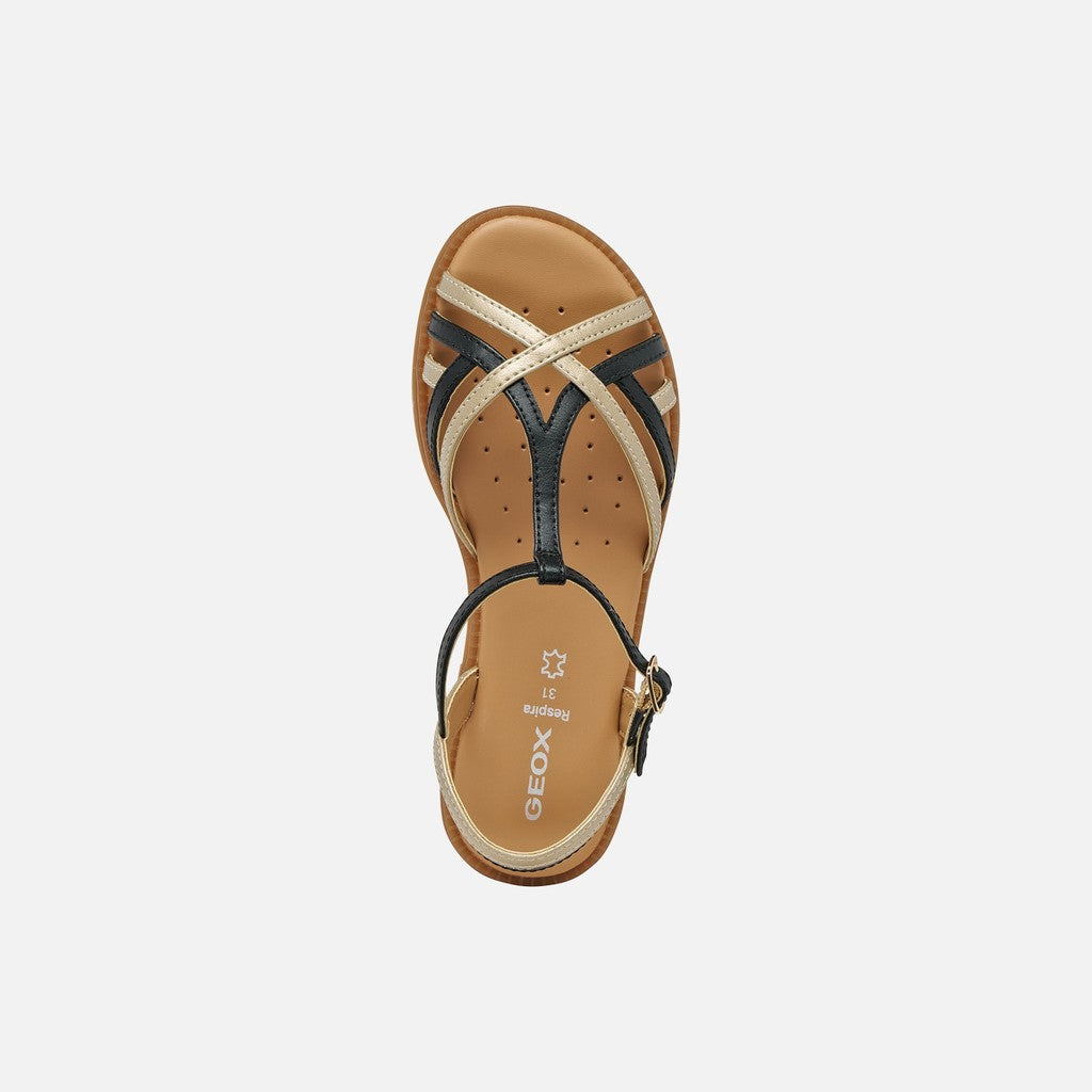 Geox sandale fete Karly 28-36 Black/Platinum
