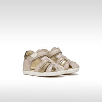Geox sandale fete Macchia Baby 18-26 Beige/Platinum cu flori