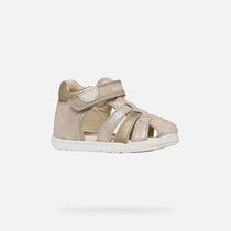 Geox sandale fete Macchia Baby 18-26 Beige/Platinum cu flori