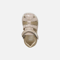 Geox sandale fete Macchia Baby 18-26 Beige/Platinum cu flori