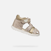 Geox sandale fete Macchia Baby 18-26 Beige/Platinum cu flori