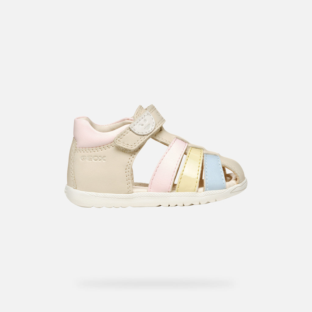 Geox sandale fete Macchia Baby 18-26 Light ivory/Light yellow Imagine secundară a produsului