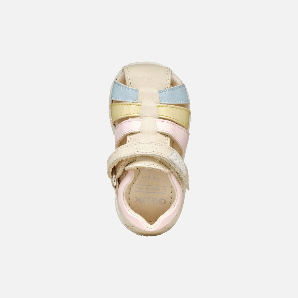 Geox sandale fete Macchia Baby 18-26 Light ivory/Light yellow