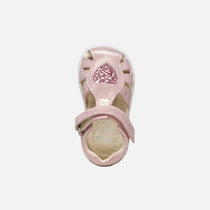 Geox sandale fete Macchia Baby 18-26 Light Rose cu inimioara