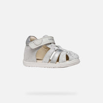 Geox Macchia Baby lány szandál 18-26 Fehér/Ezüst virágokkal