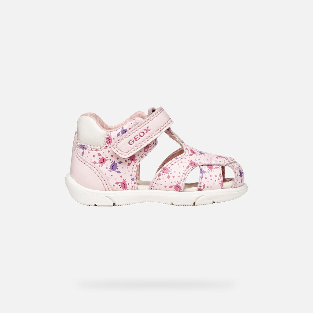 Geox sandale fete Zapito Baby 18-26 Light pink/White cu crabi Imagine secundară a produsului