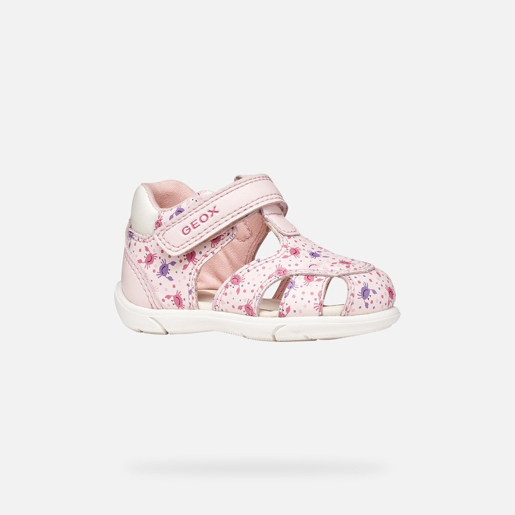 Geox sandale fete Zapito Baby 18-26 Light pink/White cu crabi Imagine principală a produsului
