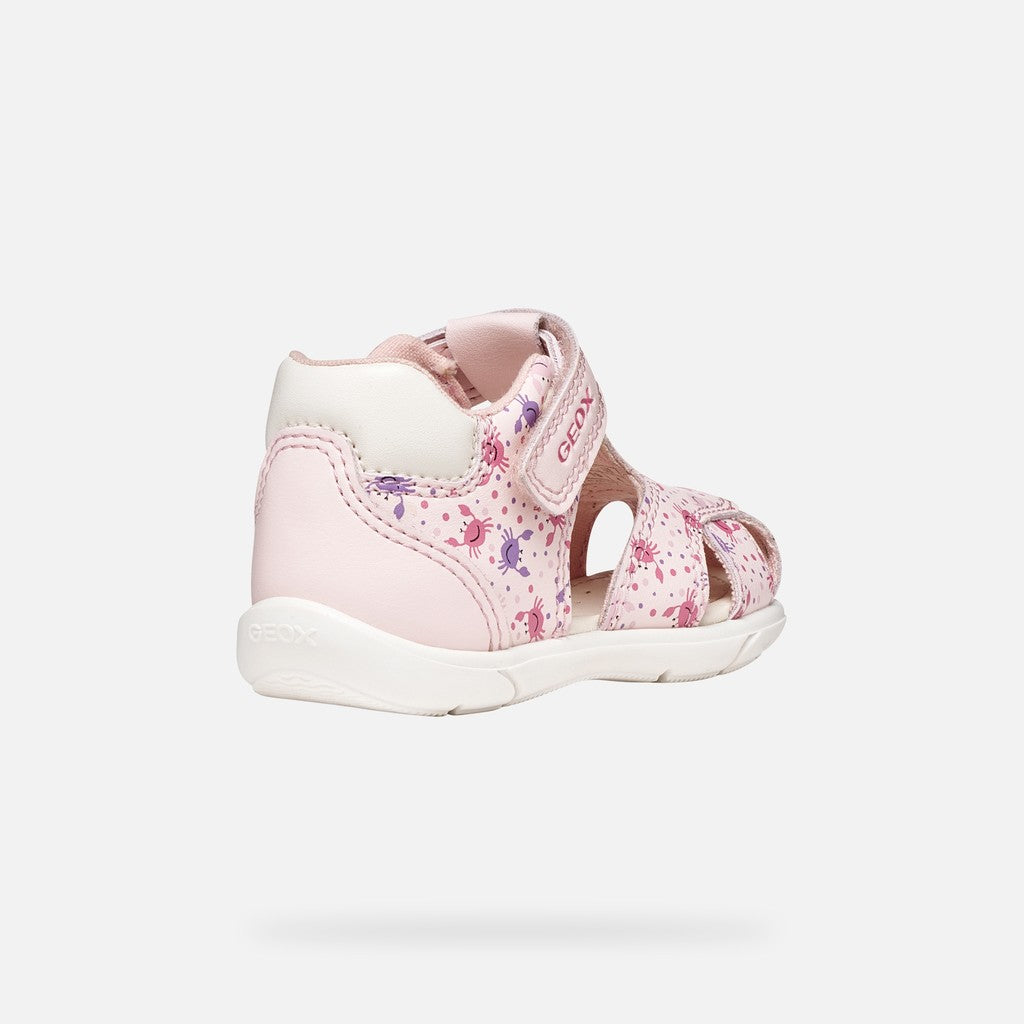 Geox Zapito Baby lány szandál 18-26 világos rózsaszín/fehér, rákokkal