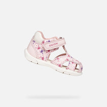Geox Zapito Baby lány szandál 18-26 világos rózsaszín/fehér, rákokkal