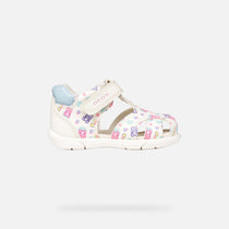 Geox sandale fete Zapito Baby 18-26 White/Light blue cu ursuleti