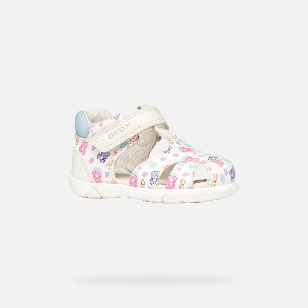 Geox sandale fete Zapito Baby 18-26 White/Light blue cu ursuleti Imagine principală a produsului