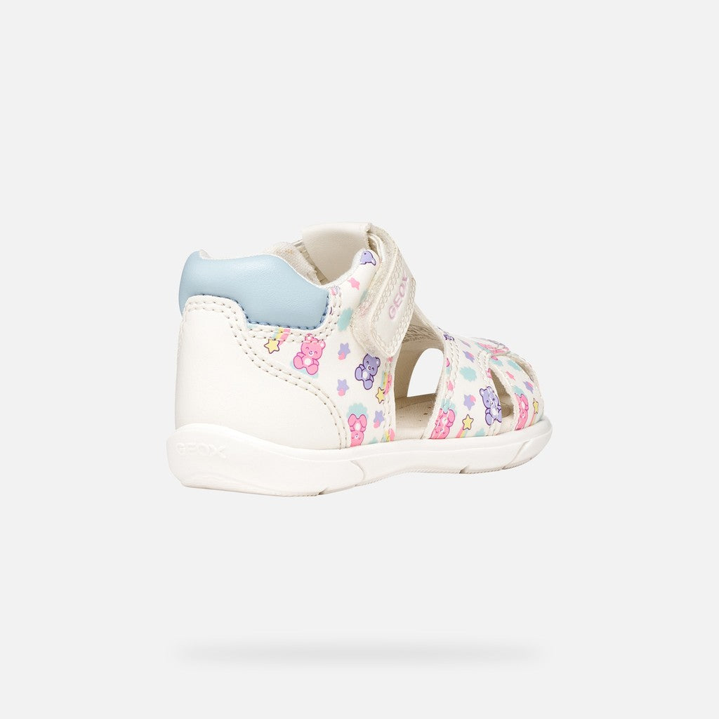 Geox sandale fete Zapito Baby 18-26 White/Light blue cu ursuleti