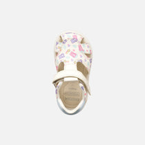 Geox sandale fete Zapito Baby 18-26 White/Light blue cu ursuleti