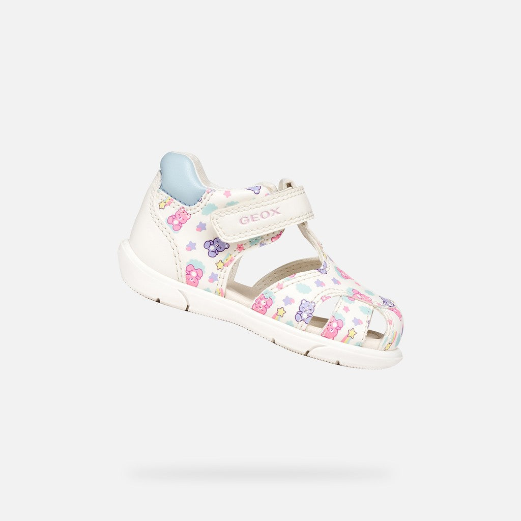 Geox sandale fete Zapito Baby 18-26 White/Light blue cu ursuleti