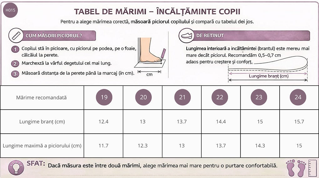 Ghid de mărimi D.D.Step pantofi baieti deschisi 19-24 Grey cu pizza