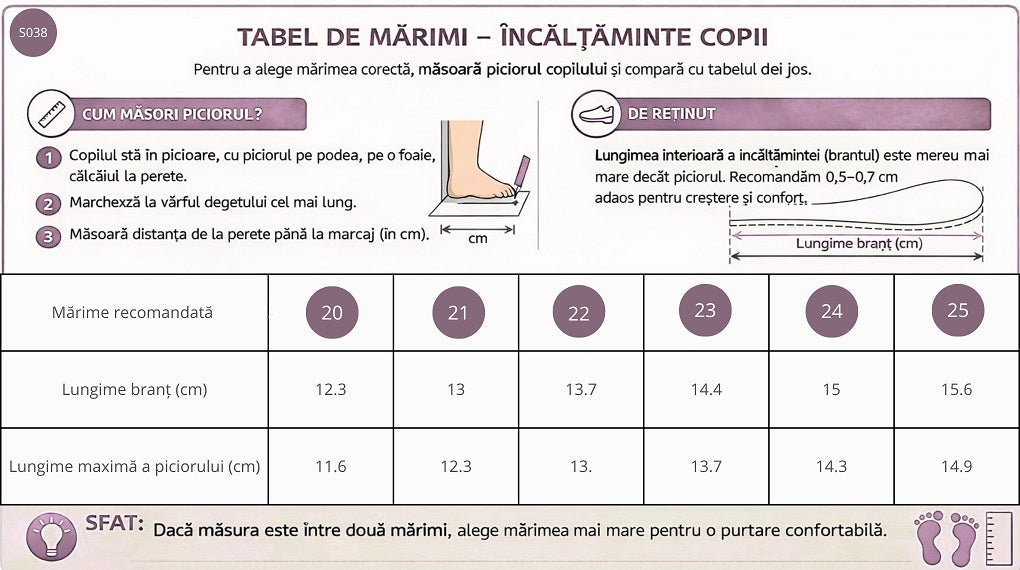 Ghid de mărimi D.D.Step pantofi fete cu scai 19-24 Silver