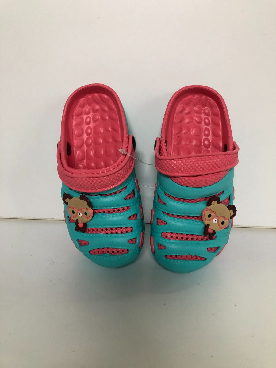 Giolan papuci fete 24-29, Green&Watermelon cu ursulet