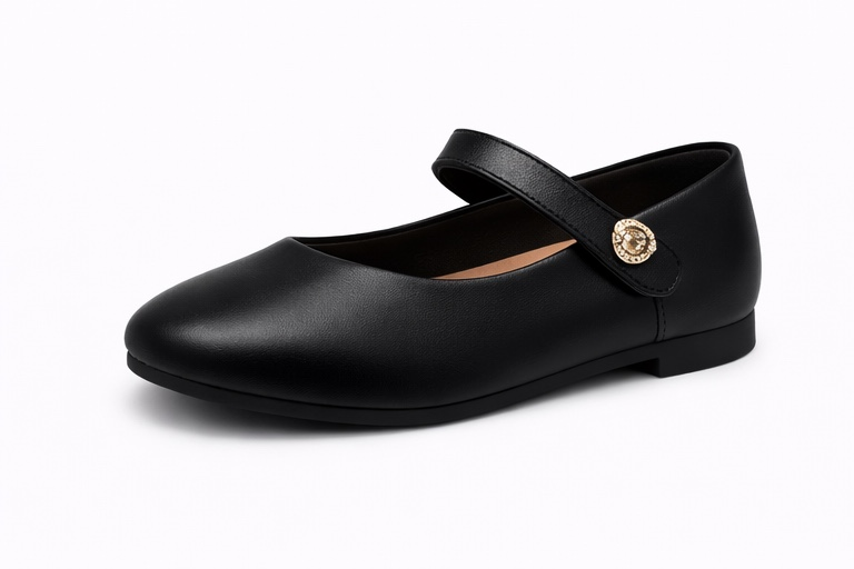 i`Miss Q pantofi fetite tip balerini 24-30 Black Imagine secundară a produsului