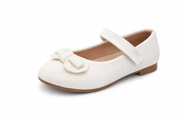 i`Miss Q pantofi fetite tip balerini cu fundita 24-30 White Imagine secundară a produsului