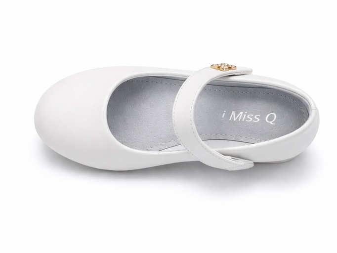 i`Miss Q pantofi fetite eleganti cu toc 31-38 White