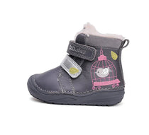 D.D.Step ghete fete imblanite 20-25 Dark Grey cu pasare in colivie