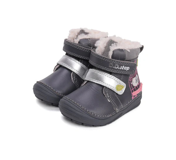 D.D.Step ghete fete imblanite 20-25 Dark Grey cu pasare in colivie Fő kép