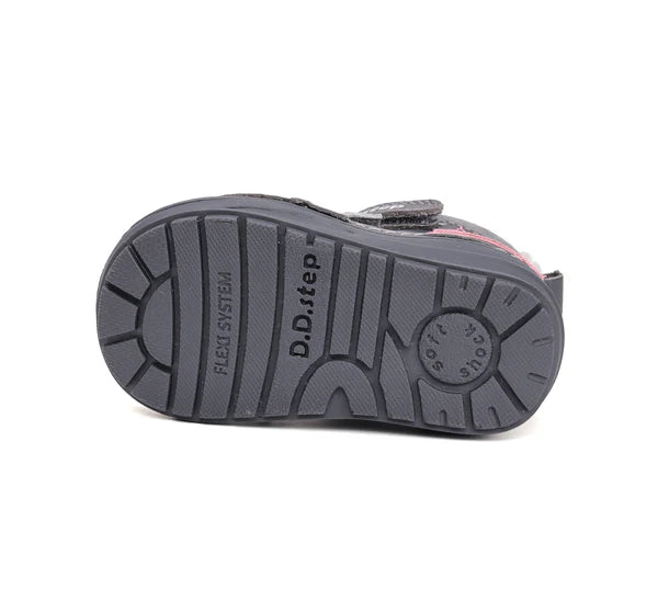 D.D.Step ghete fete imblanite 26-31 Dark Grey cu pasare in colivie
