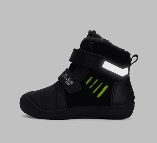 D.D.Step ghete baieti imblanite Ponte20 supinati 30-35 Black cu dungi