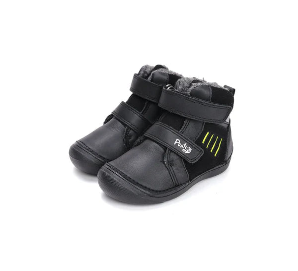 D.D.Step ghete baieti imblanite Ponte20 supinati 30-35 Black cu dungi Imagine principală a produsului