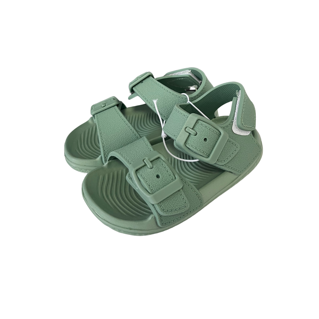 Jomix papuci baieti din cauciuc cu catarama si bareta calcai  19-29 Army Green