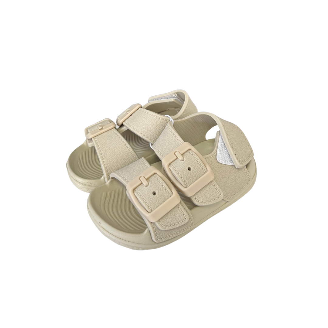 Jomix papuci unisex din cauciuc cu catarama si bareta calcai  19-29 Beige