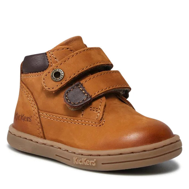 KicKers pantofi baieti cu scai marimea 18-24, Tackeasy Camel Marron