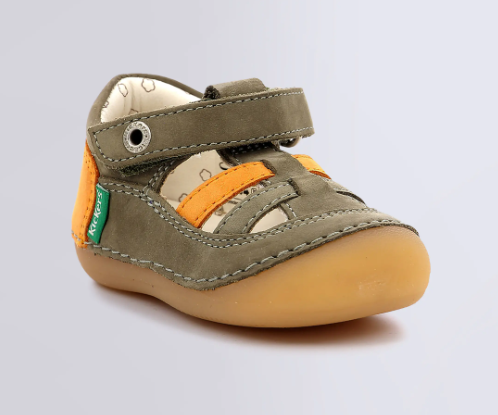 KicKers pantofi baieti decupati 18-24, Sushy Kaki Orange Imagine principală a produsului