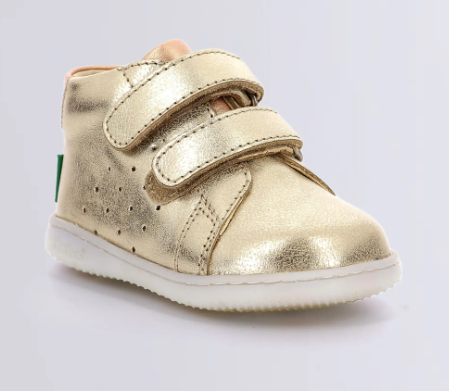 KicKers pantofi fete cu scai 18-24, Kickbelkro Beige Champagne
