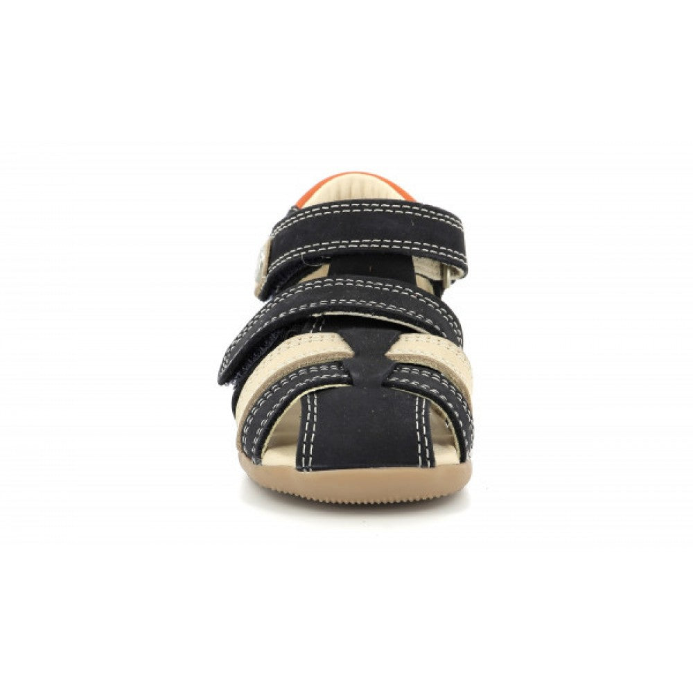 KicKers sandale baieti 18-25 BIPOD Marine Beige Orange