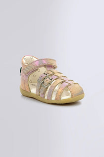 KicKers sandale fete cu scai 19-24 BIGKRO Rose Rainbow
